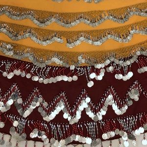 Belly dance hip scarf (purple)